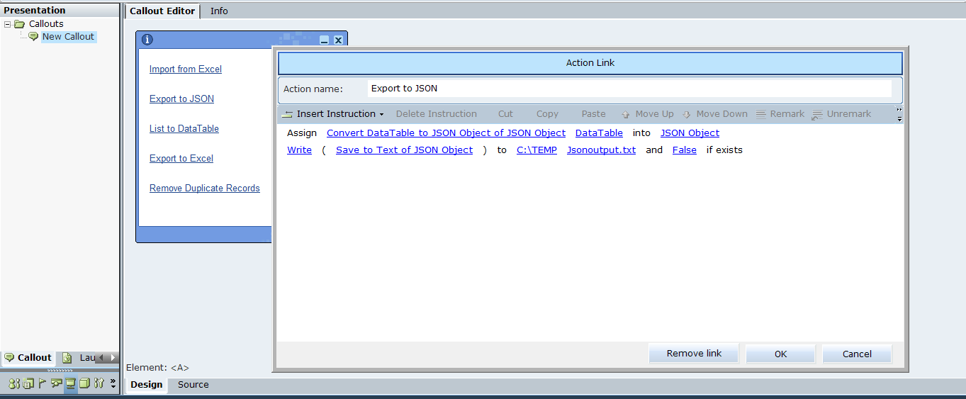 Using the DataTable Functions with Excel and JSON