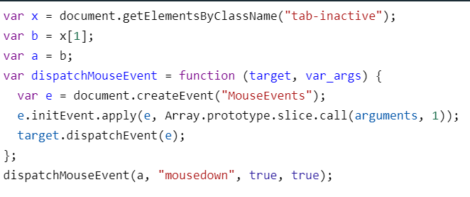How to Select a Tab in MS Office 365 (Excel Online) using JavaScript